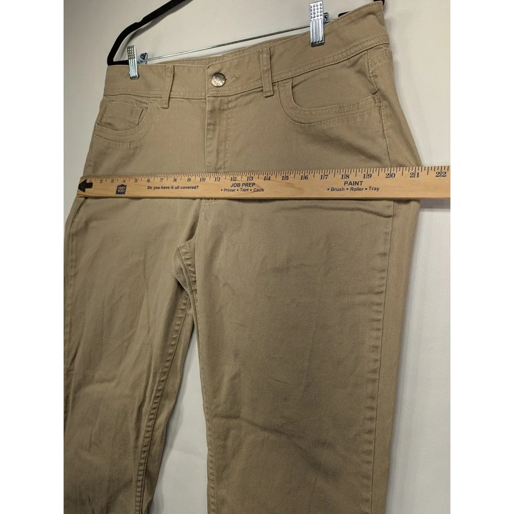 Riders by Lee Women's Tan Straight Leg Stretch Pants Size 16 Long‎ 98% Cotton